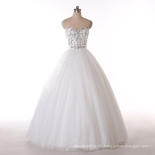 Beaded A Line Floor Length Wedding Dress